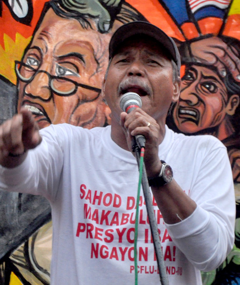 Roger Soluta ng KMU (KR Guda/PW File Photo)