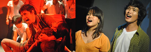 Dalawang "Lean", kapwa lider-kabataan: (Kaliwa) Vencer Crisostomo at Third Alub. (Macky Macaspac)