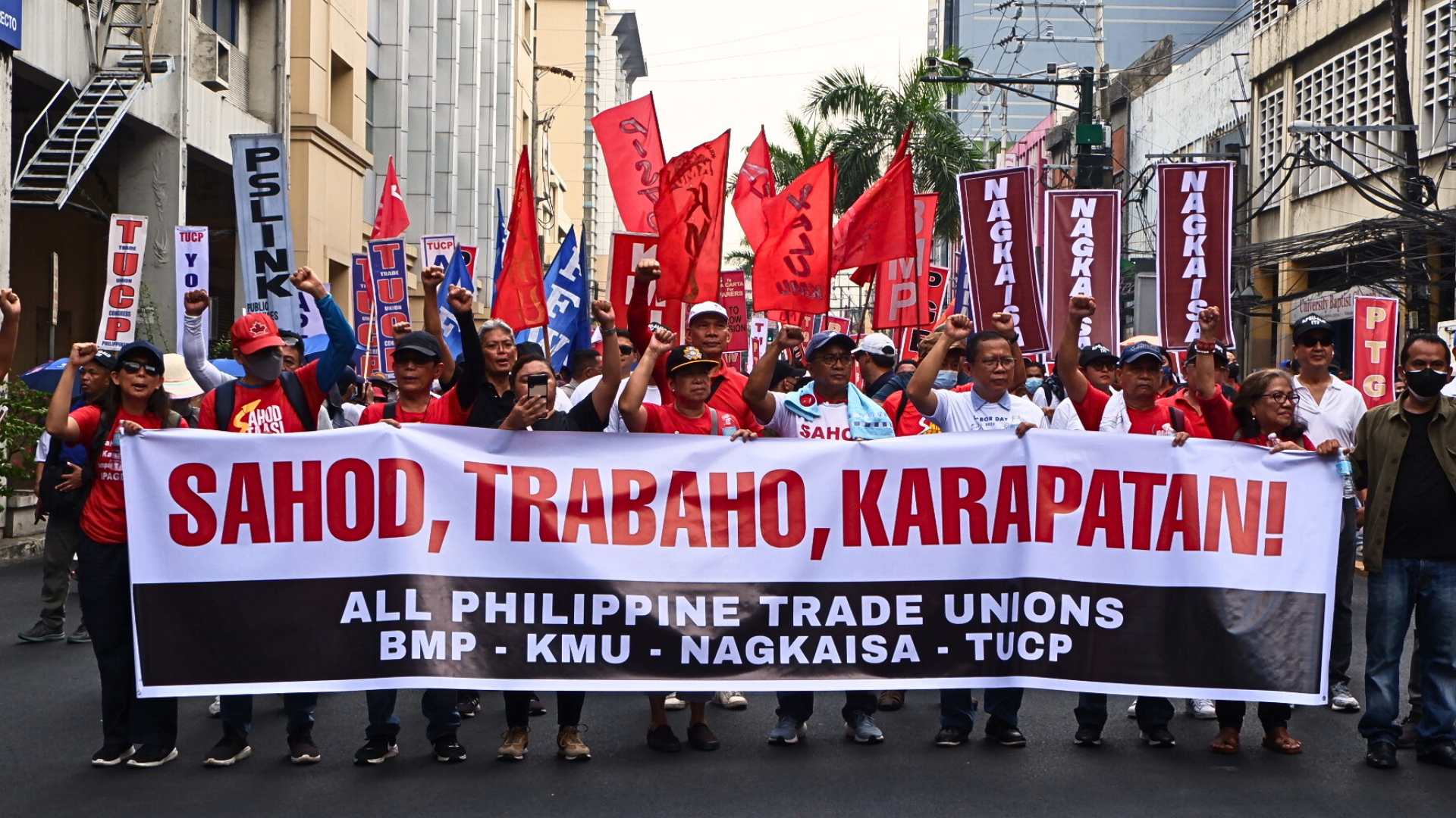 Labor Day protest in Manila on May 1, 2023 led by major labor centers in the Philippines.